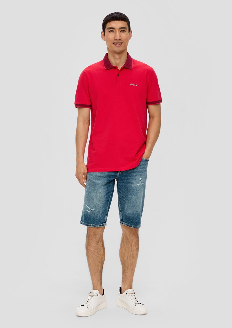 Poloshirt mit Kontrast-Details