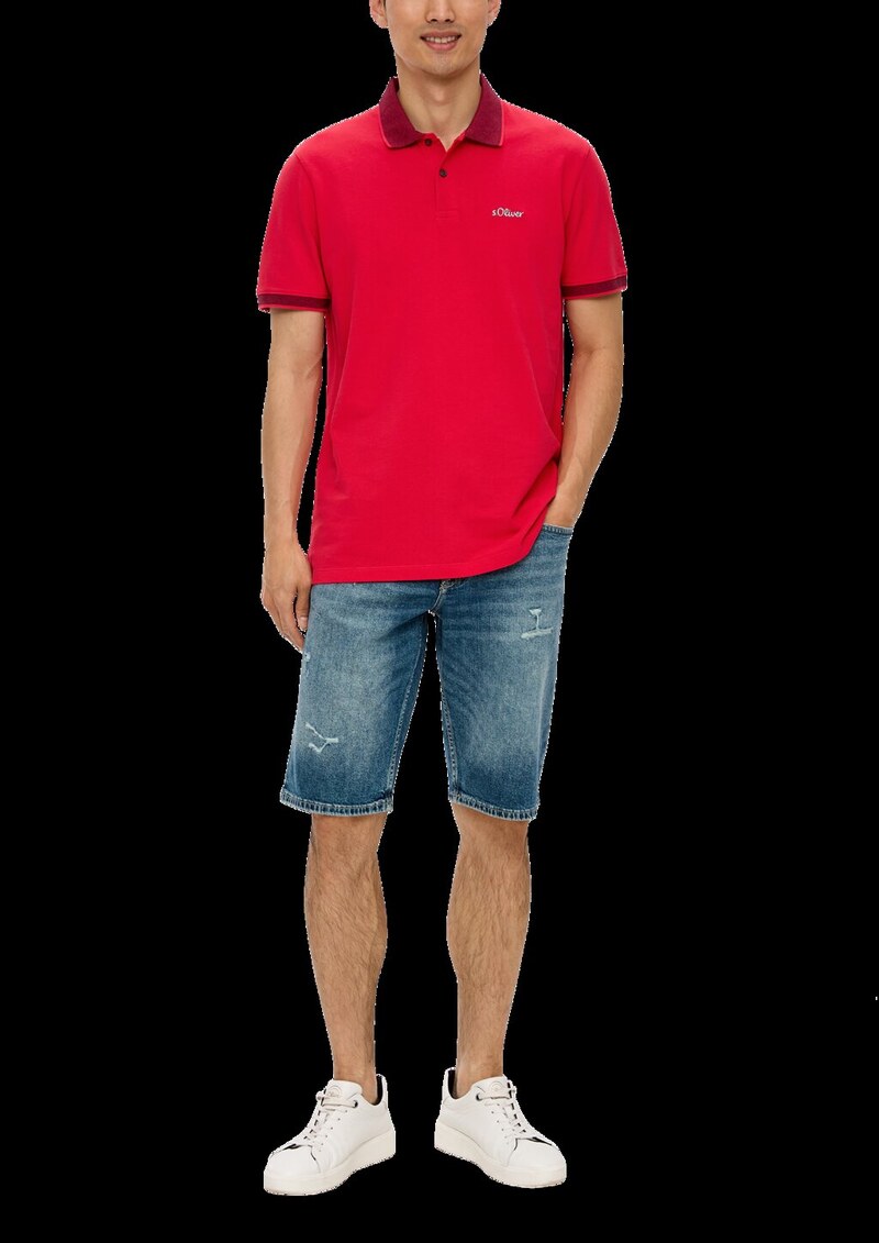 Poloshirt mit Kontrast-Details