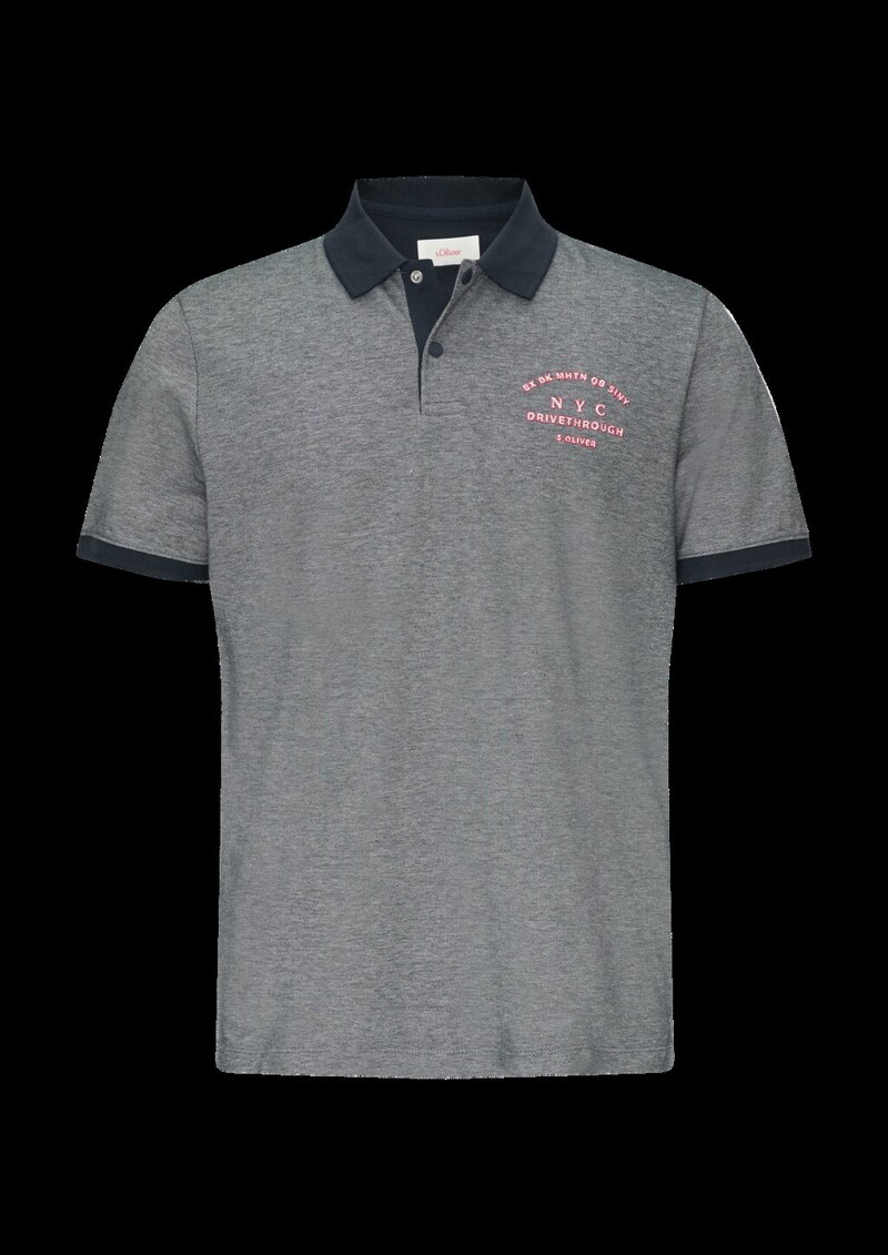 Poloshirt aus Baumwollpiqué mit Kontrast-Details