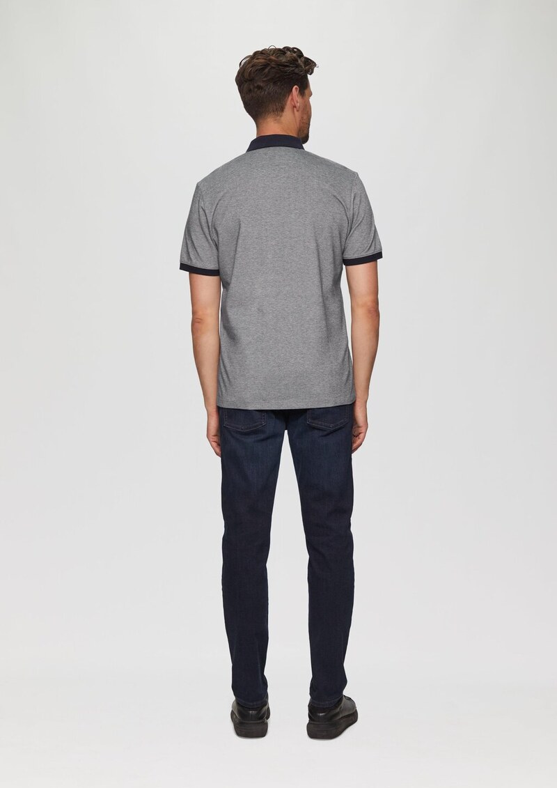 Poloshirt aus Baumwollpiqué mit Kontrast-Details