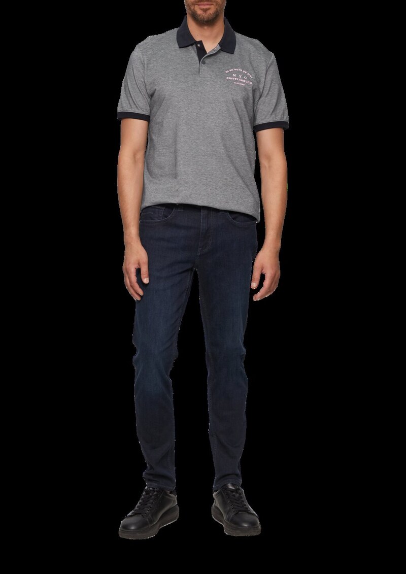 Poloshirt aus Baumwollpiqué mit Kontrast-Details