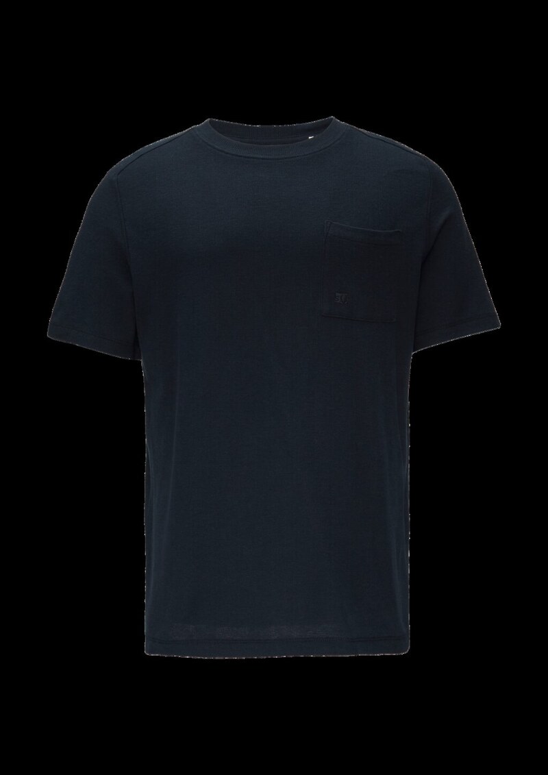 T-Shirt mit Brusttasche aus Waffeljersey | 360° Circular Vision