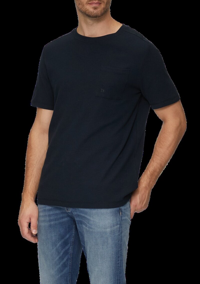 T-Shirt mit Brusttasche aus Waffeljersey | 360° Circular Vision