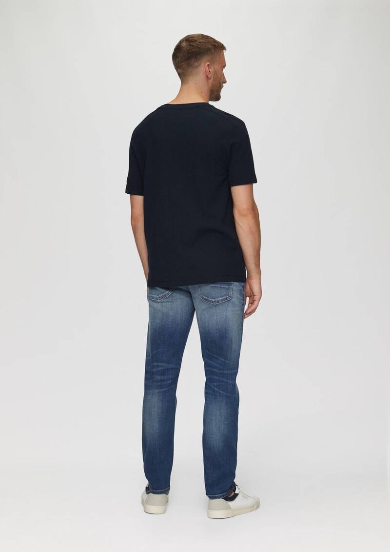 T-Shirt mit Brusttasche aus Waffeljersey | 360° Circular Vision