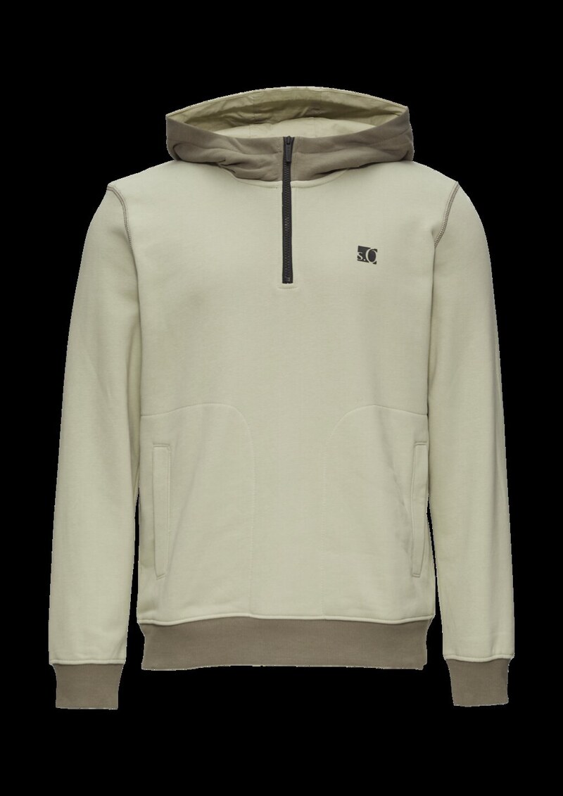 Hoodie mit Stehkragen und Reißverschluss