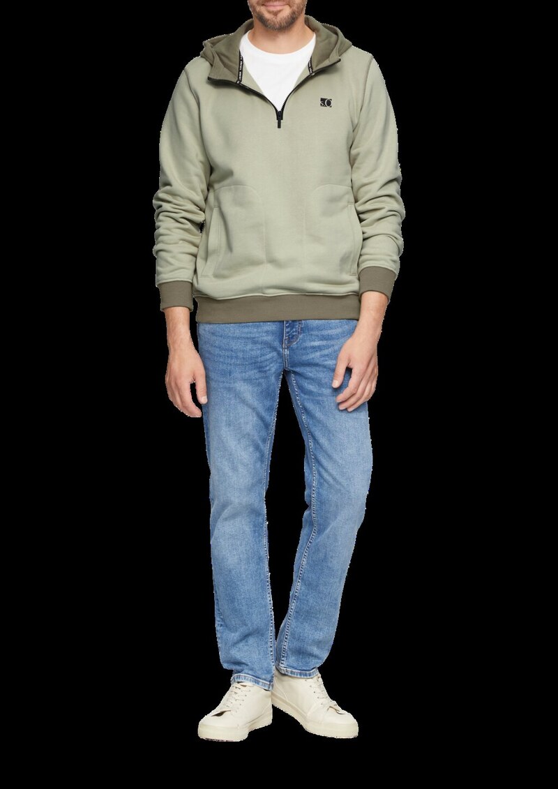 Hoodie mit Stehkragen und Reißverschluss