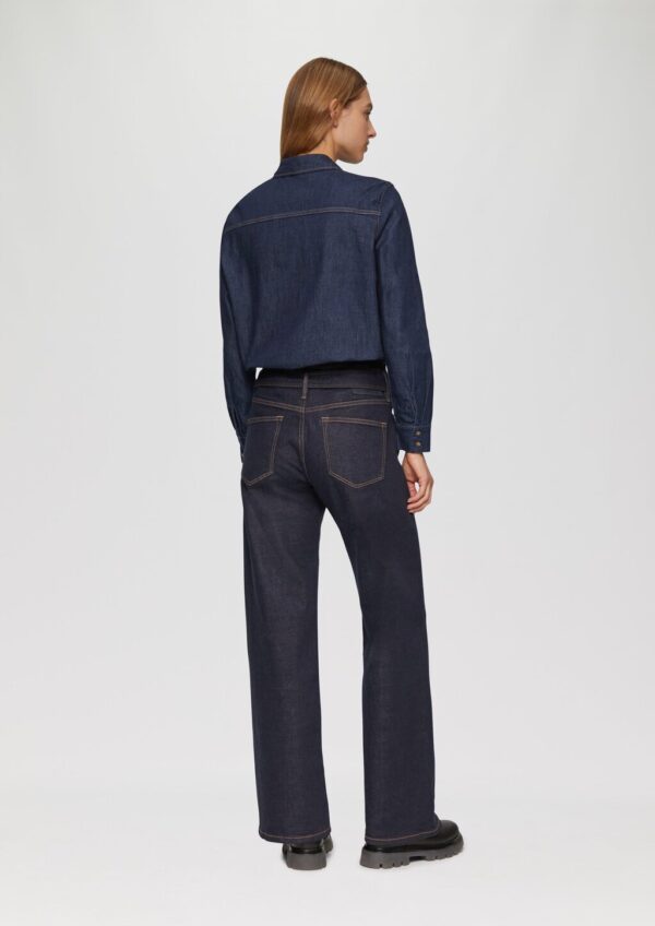 Denimhemd mit Kontrastnähten