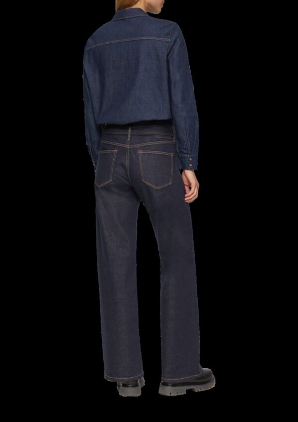 Denimhemd mit Kontrastnähten