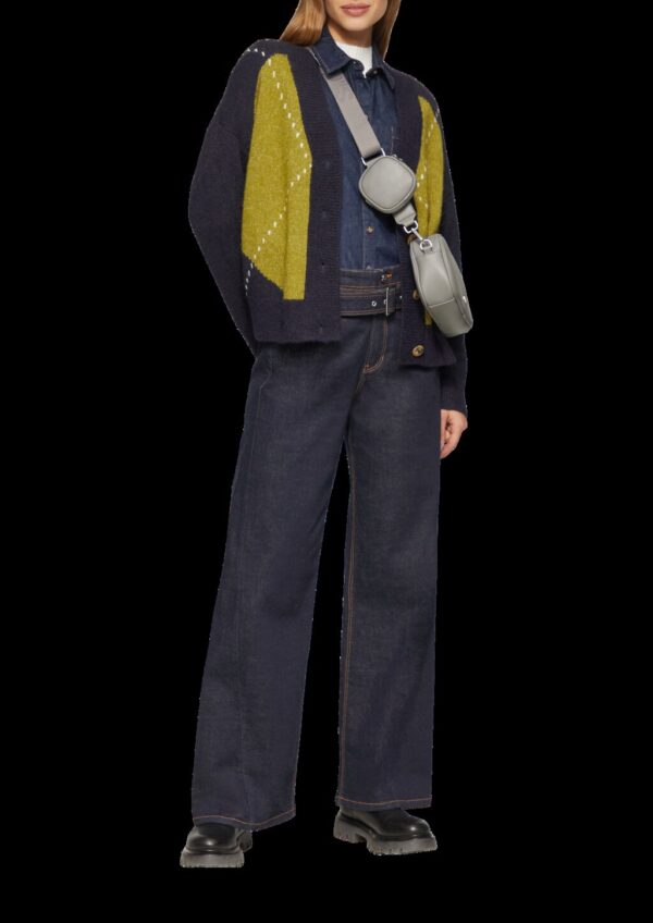 Denimhemd mit Kontrastnähten