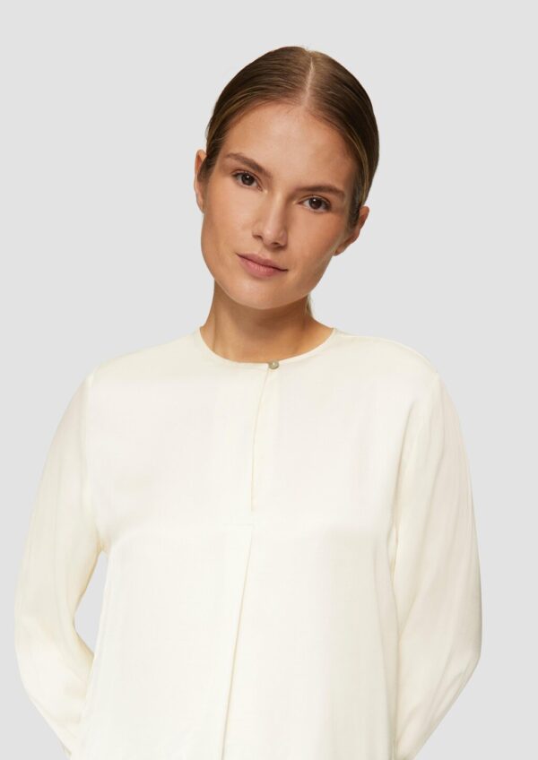 Langarmbluse aus Satin