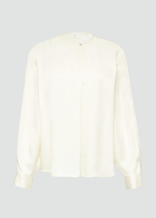 Langarmbluse aus Satin