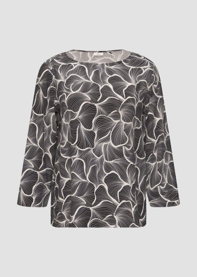 Viskose-Bluse mit 3/4 Arm