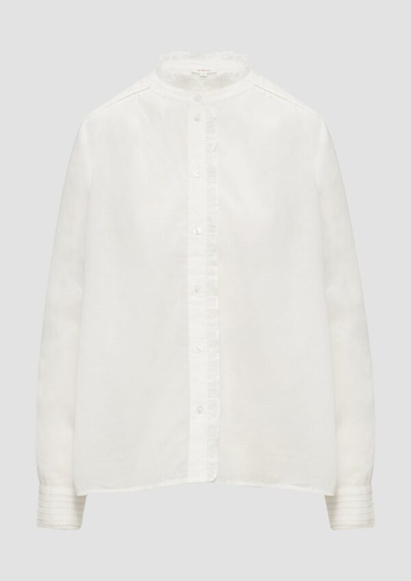 Leicht transparente Bluse mit Rüschen-Details