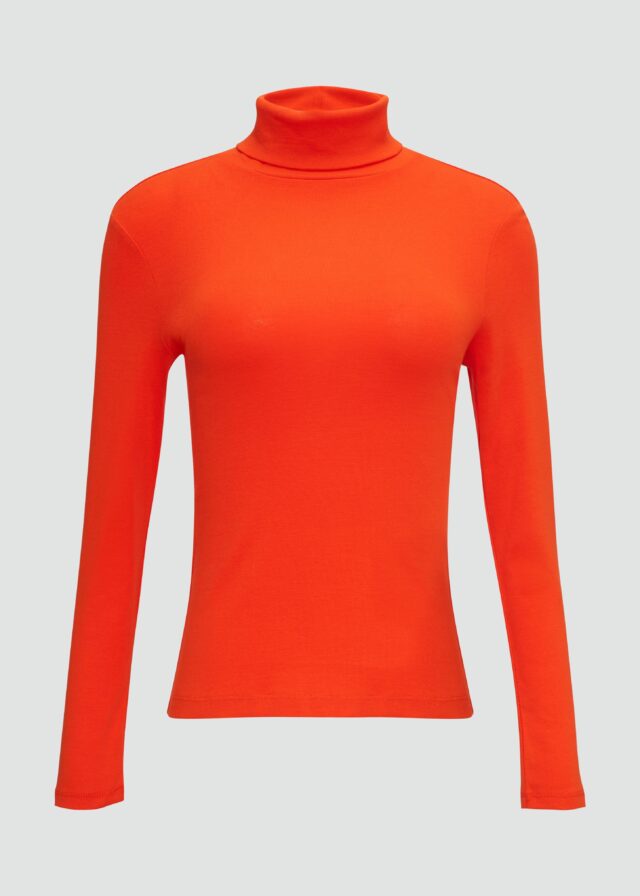 Elastisches Langarmshirt mit Rollkragen