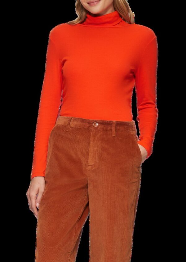 Elastisches Langarmshirt mit Rollkragen