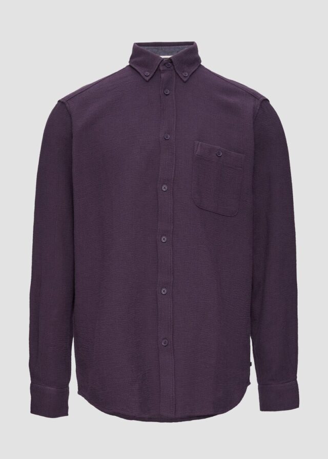 Regular Fit: Button-down-Hemd aus Strukturware