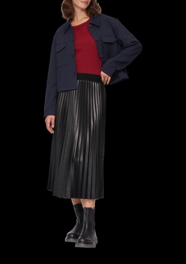 Plisseerock aus Lederimitat