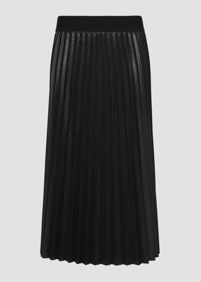 Plisseerock aus Lederimitat