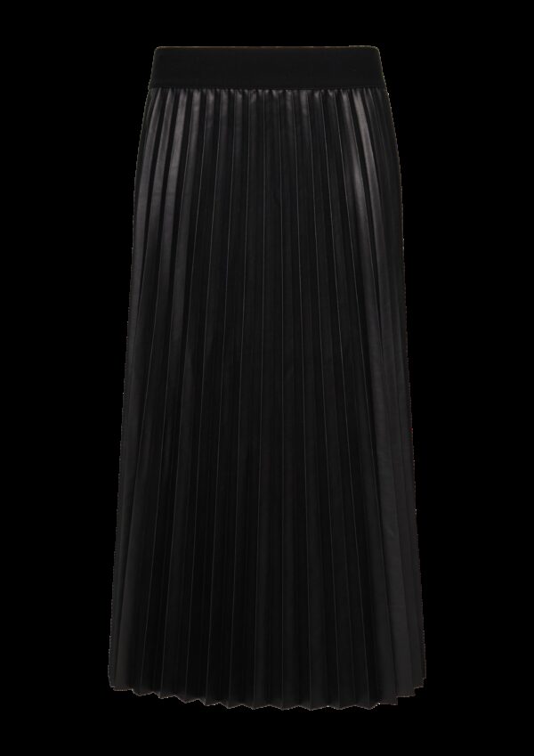 Plisseerock aus Lederimitat