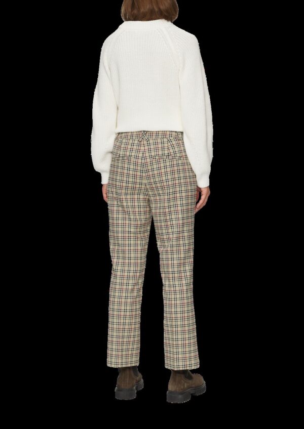 Verkürzte Karohose mit ausgestelltem Saum