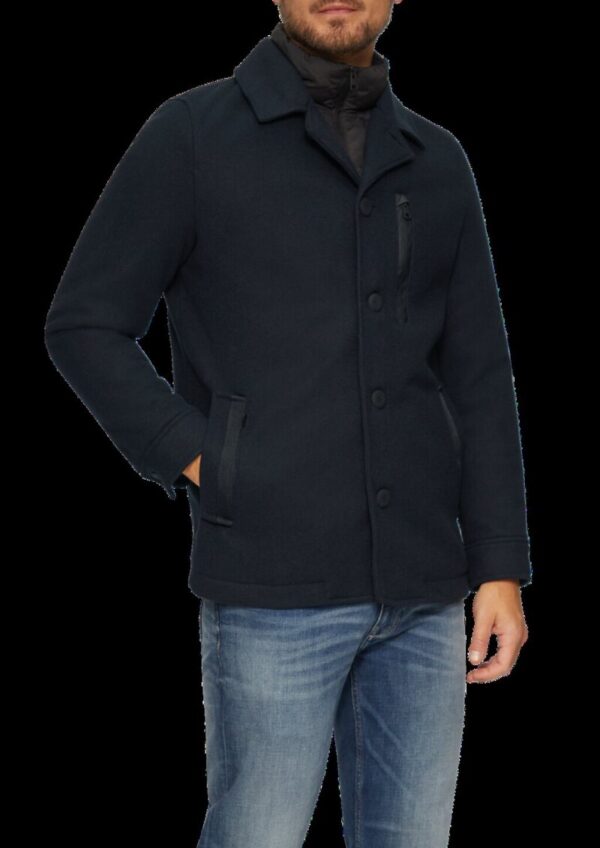 Kurzmantel mit gestepptem Innenfutter