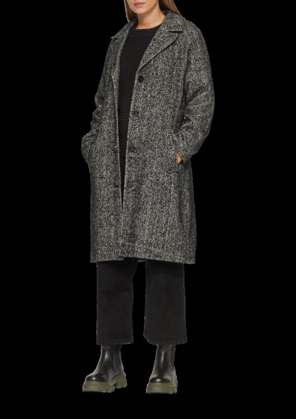 Wollmix-Mantel mit Bindegürtel