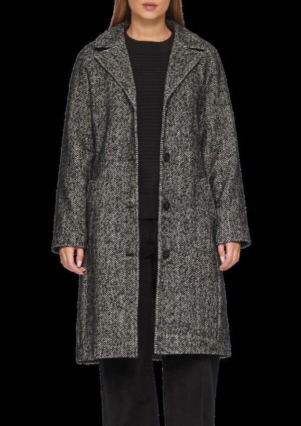 Wollmix-Mantel mit Bindegürtel