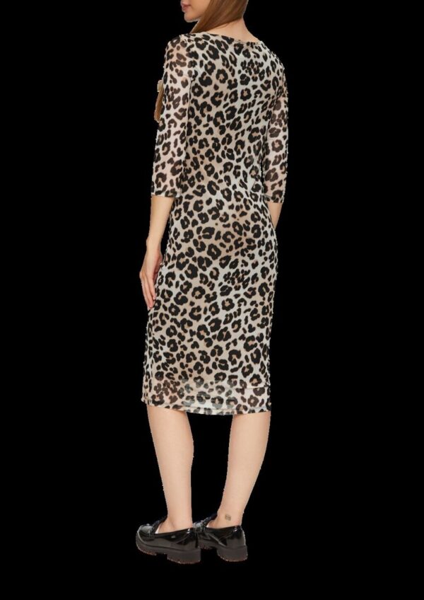 Gemustertes Mesh-Kleid im Slim Fit