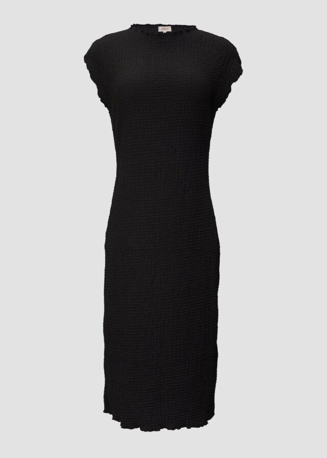 Kleid in Crêpe-Optik