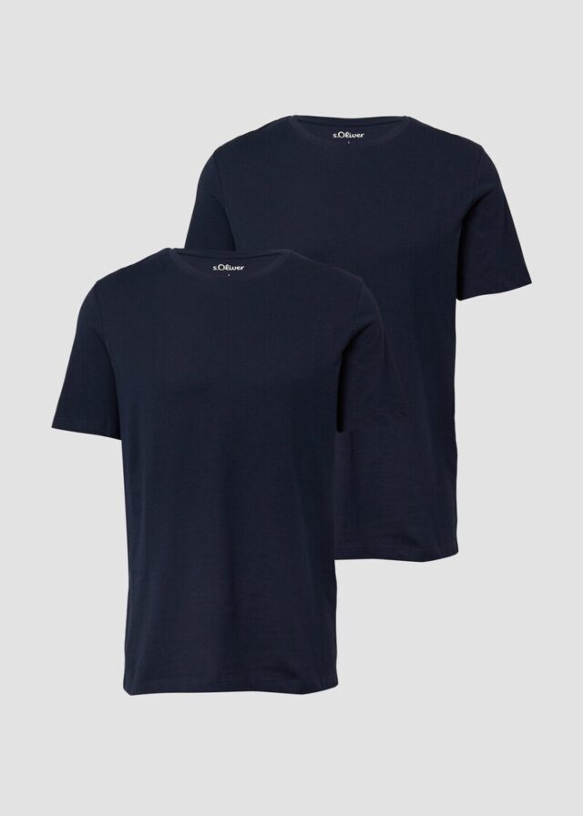 Basic-T-Shirt aus Baumwolle im 2er-Pack