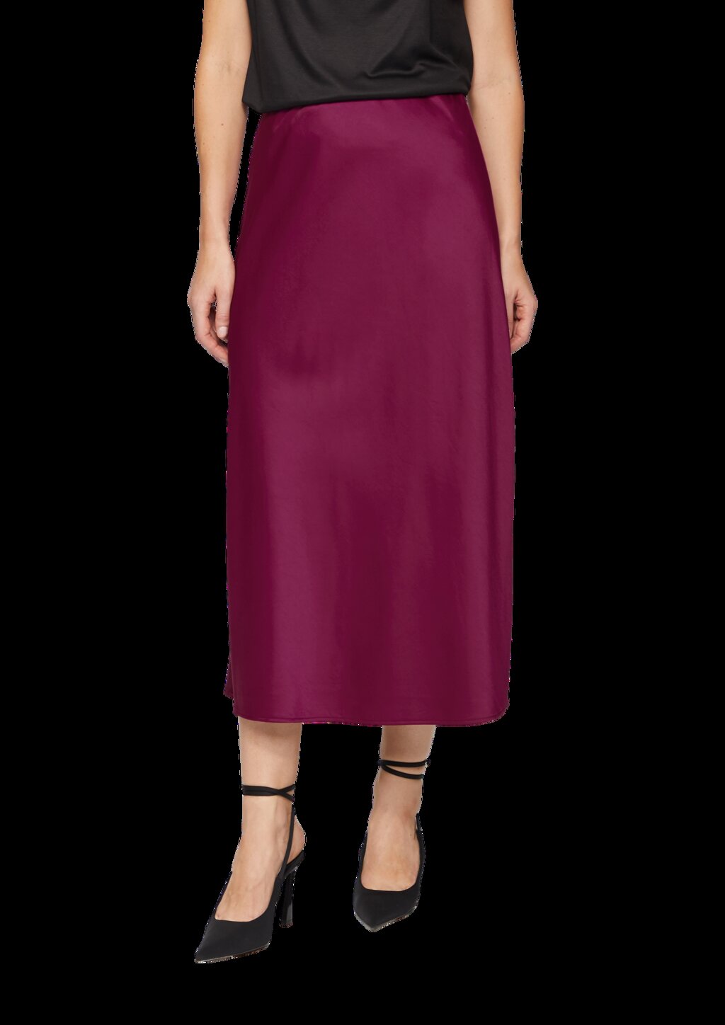 Midi-Rock aus Satin