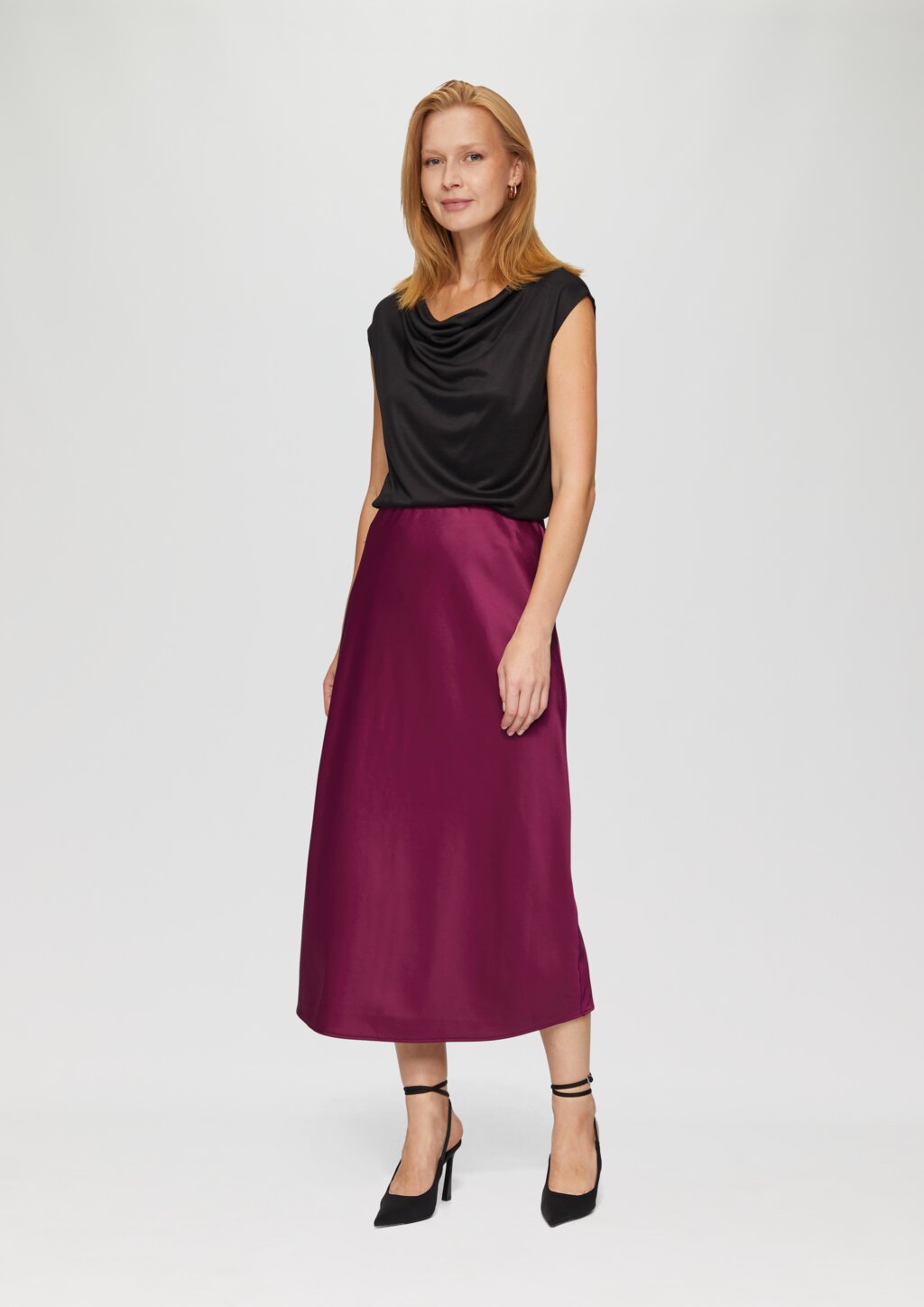 Midi-Rock aus Satin