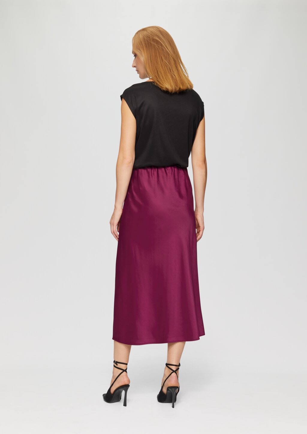 Midi-Rock aus Satin