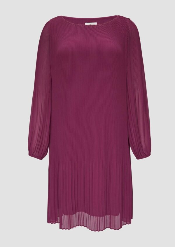 Plissiertes Chiffonkleid