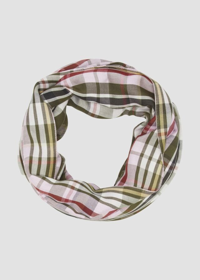 Karierter Loop-Schal aus Modalmix