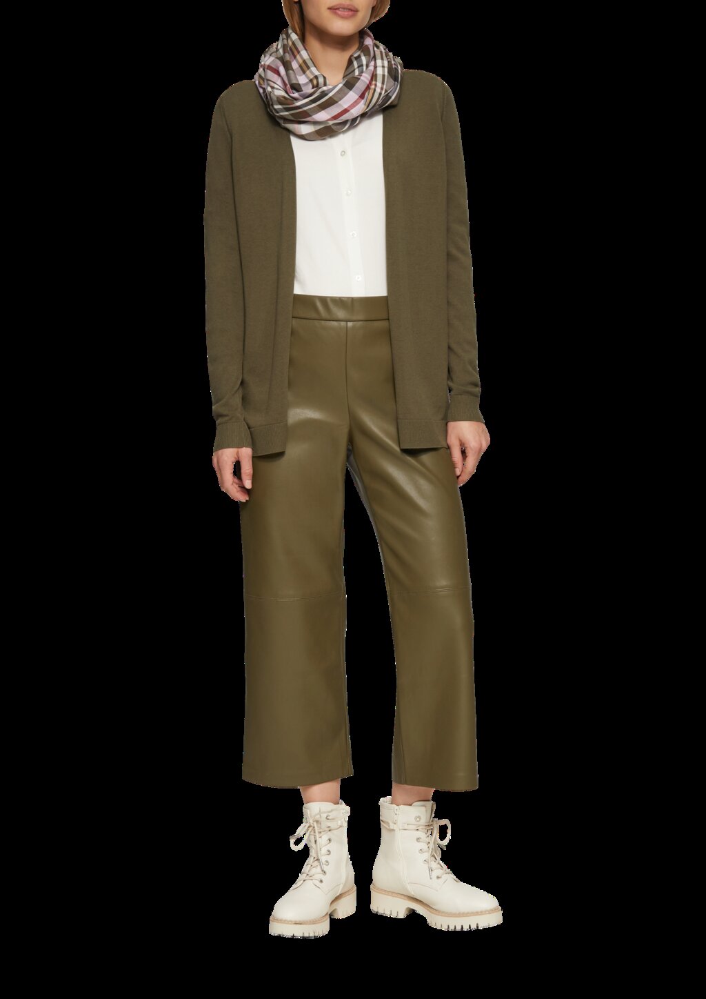 Karierter Loop-Schal aus Modalmix