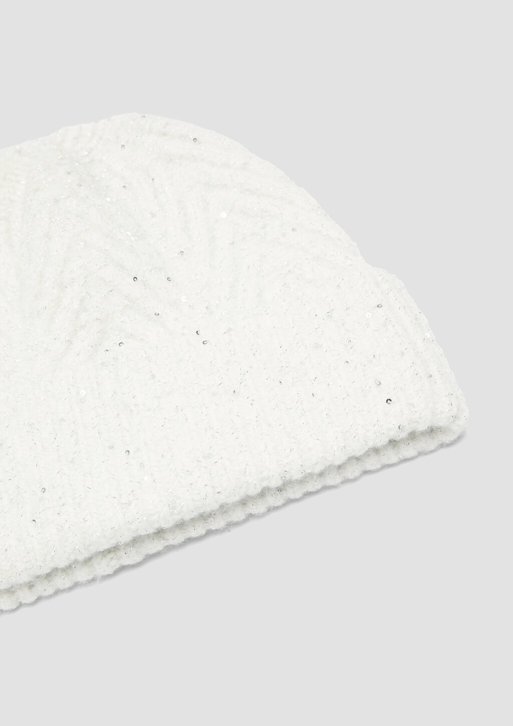 Strickmütze mit Glitzergarn