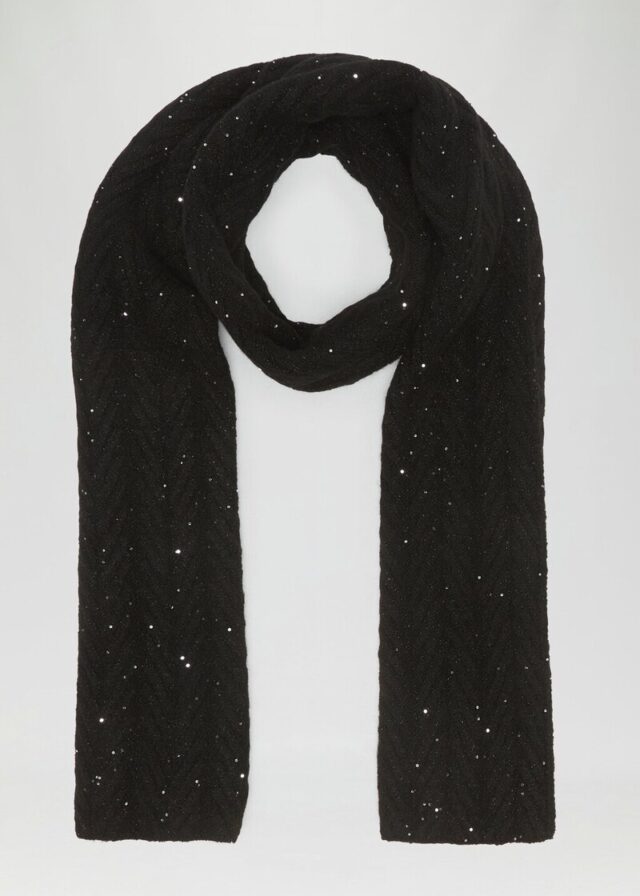 Strukturierter Schal mit feinen Pailletten