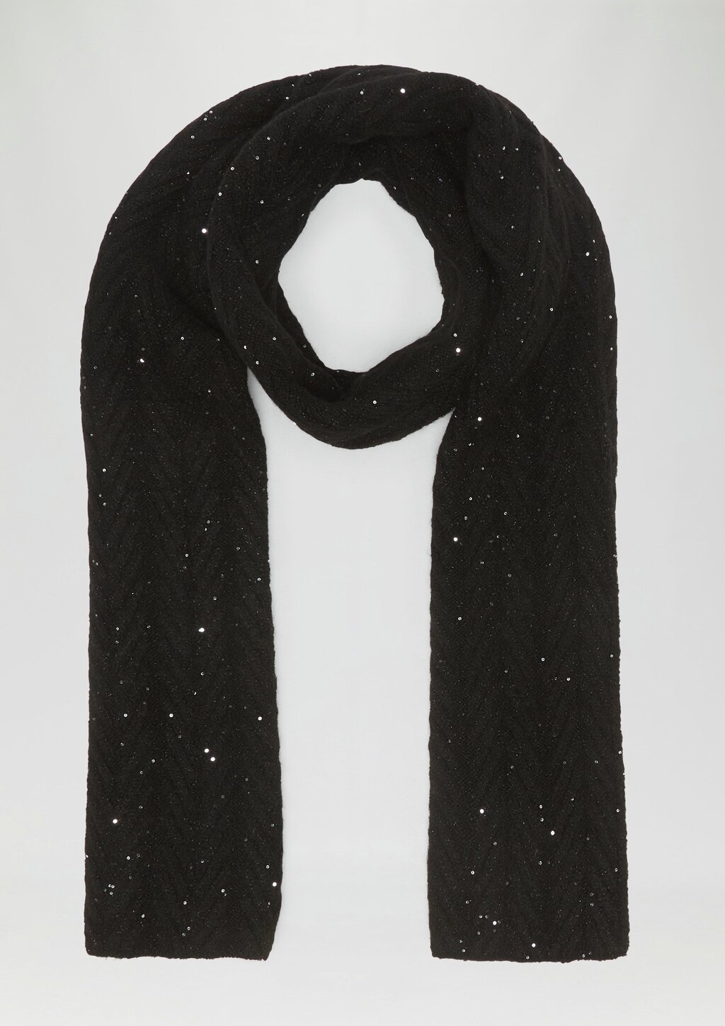 Strukturierter Schal mit feinen Pailletten