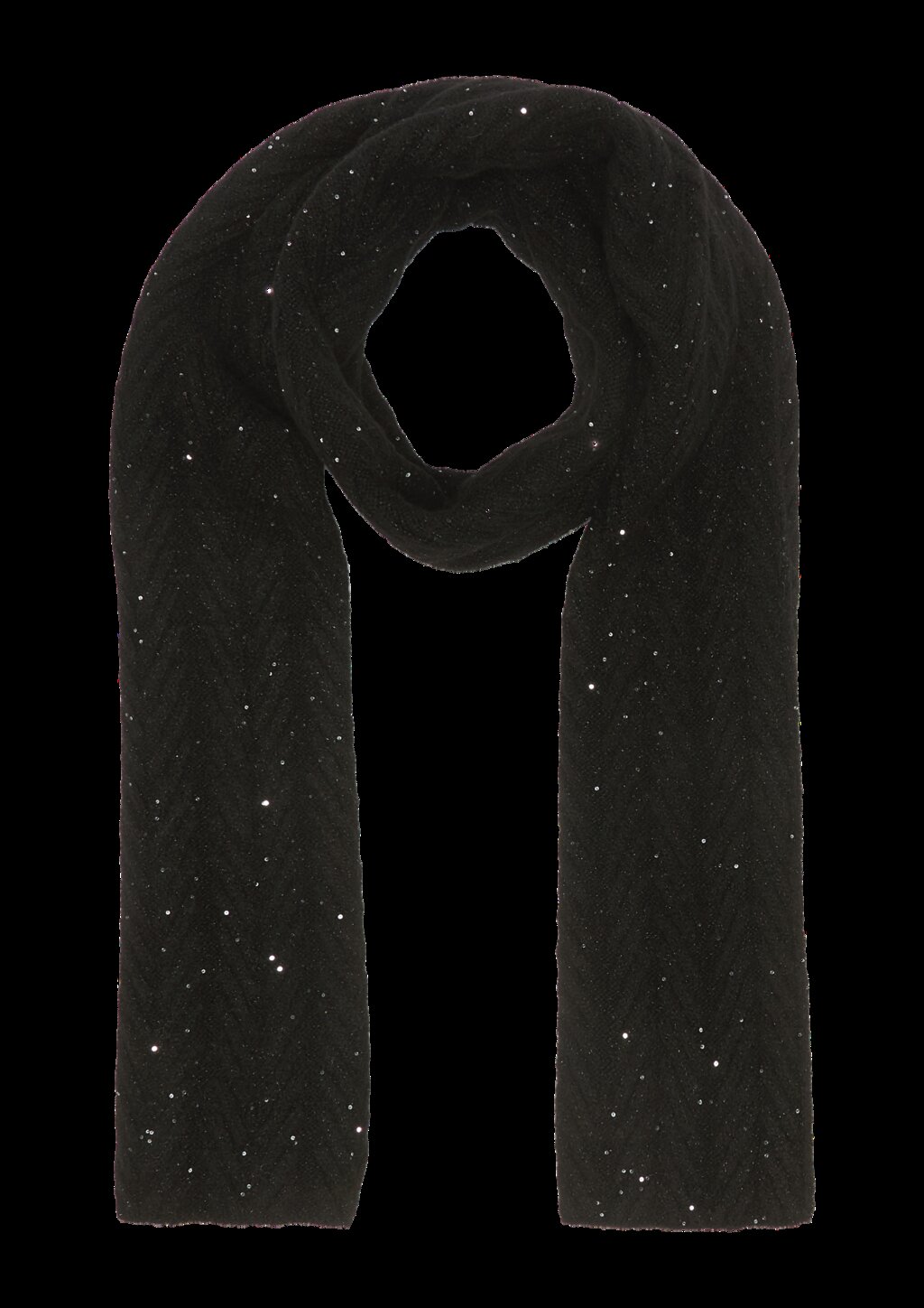 Strukturierter Schal mit feinen Pailletten