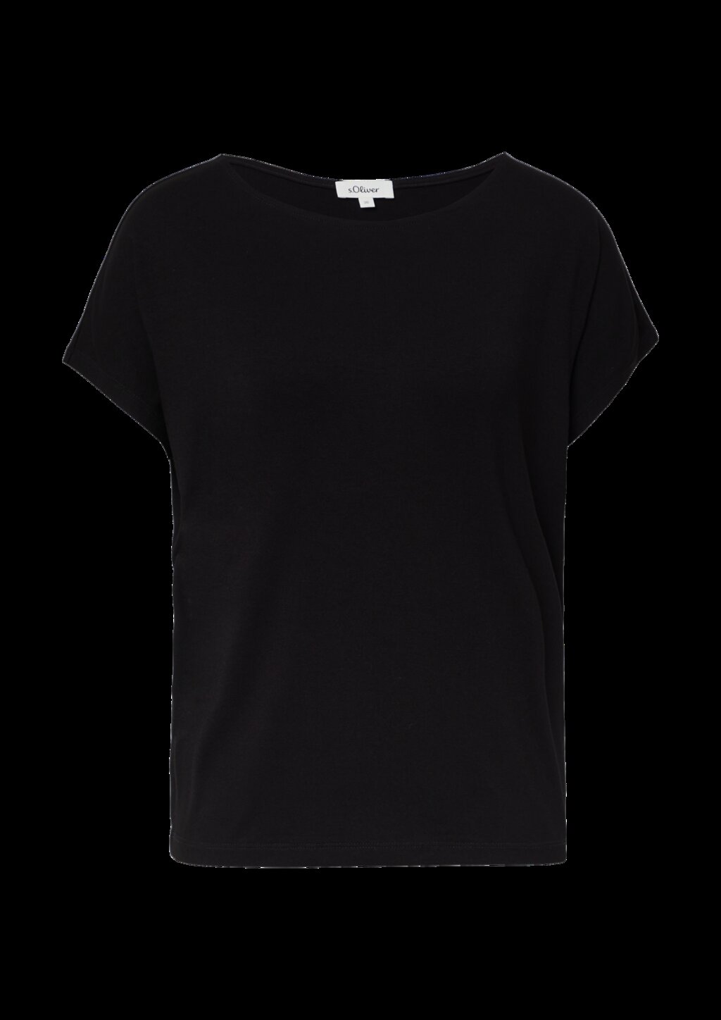 Fließendes Jersey-Shirt mit überschnittenen Schultern