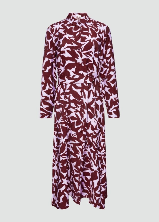 Midi-Kleid aus Viskose mit Eingrifftaschen