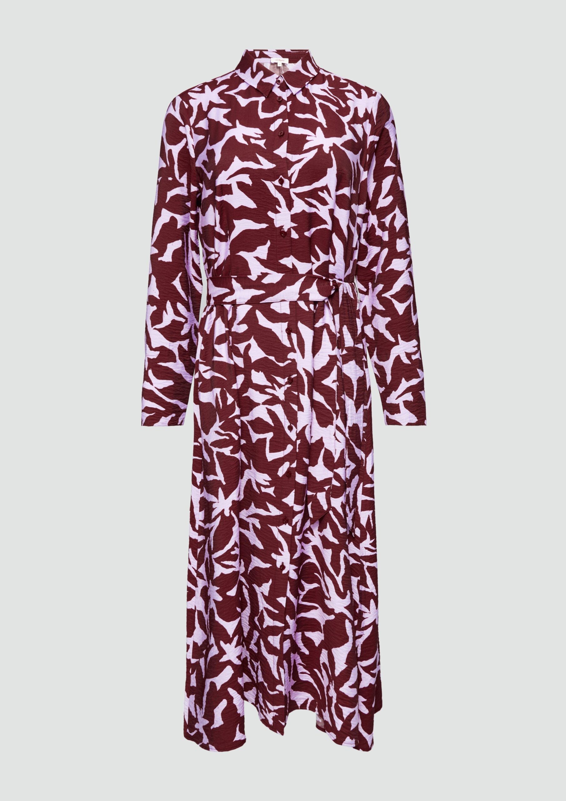 Midi-Kleid aus Viskose mit Eingrifftaschen