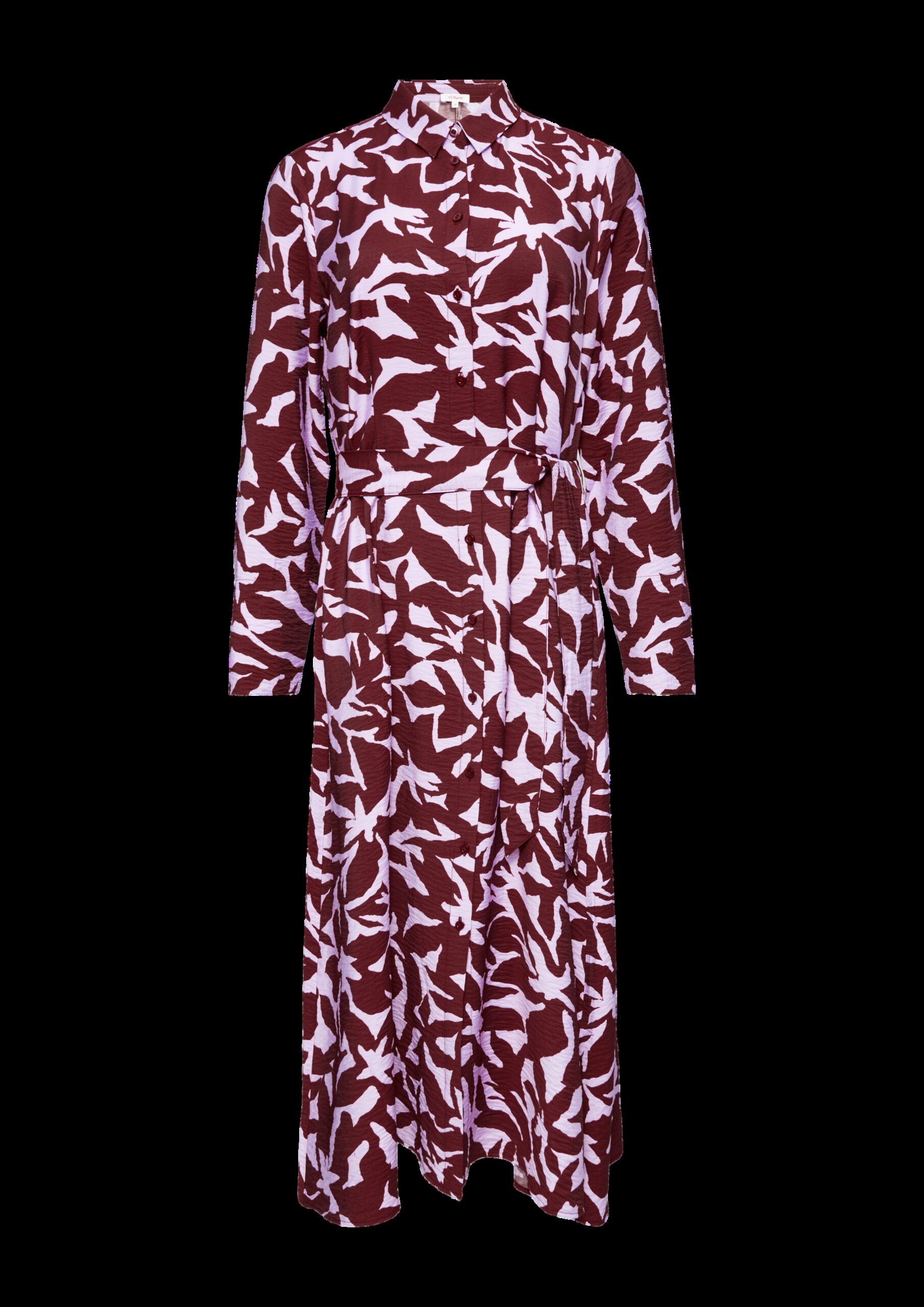 Midi-Kleid aus Viskose mit Eingrifftaschen