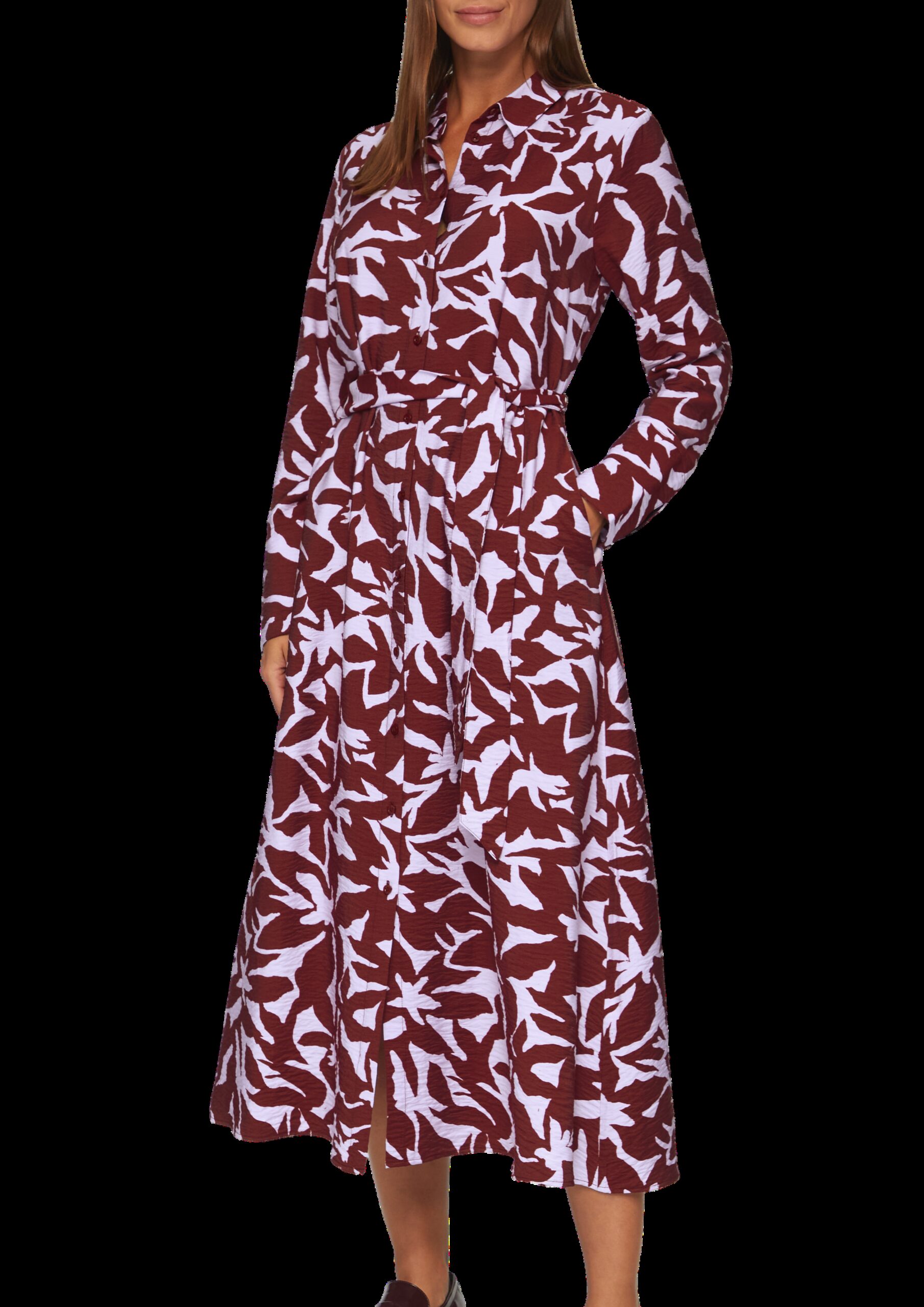 Midi-Kleid aus Viskose mit Eingrifftaschen