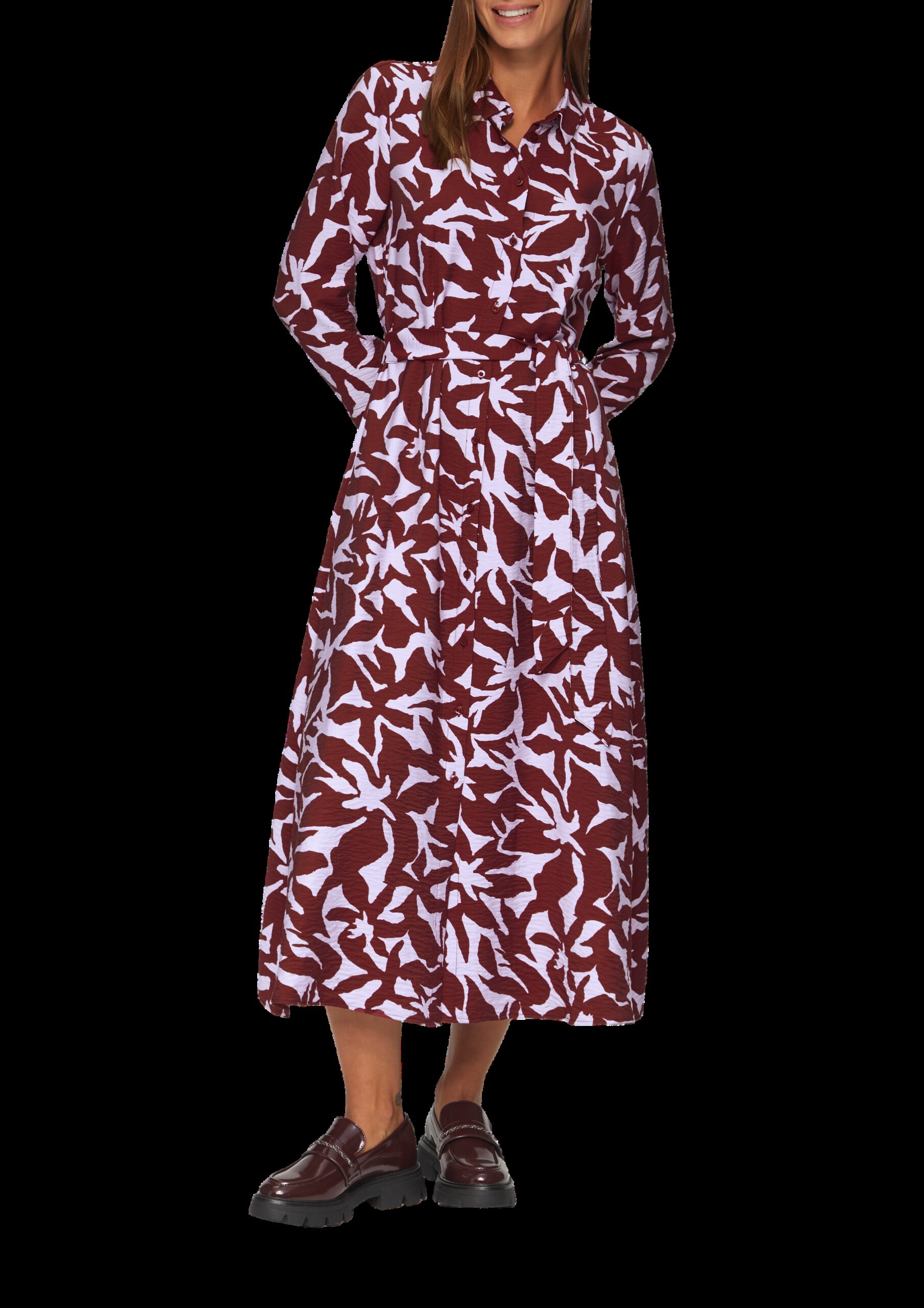 Midi-Kleid aus Viskose mit Eingrifftaschen