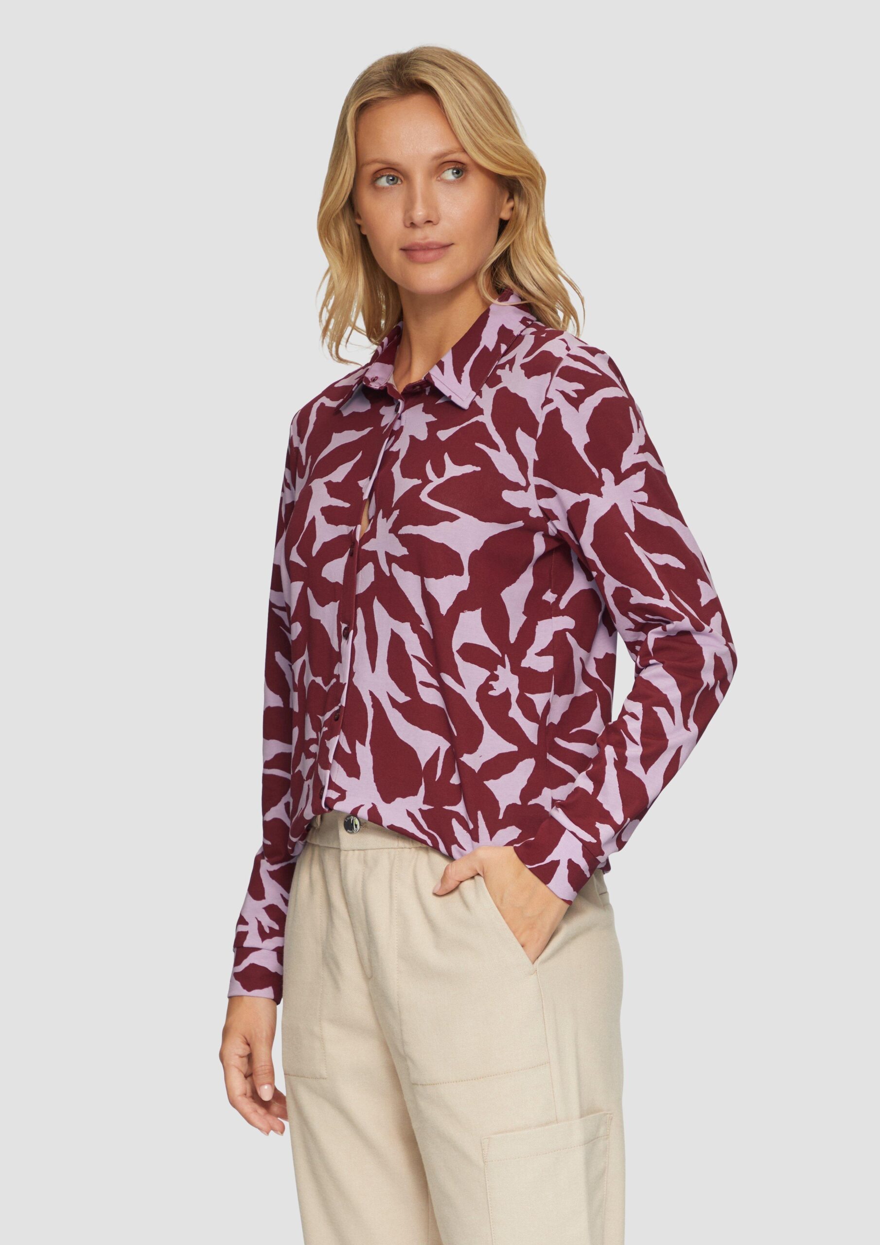 Hemdbluse aus Jersey