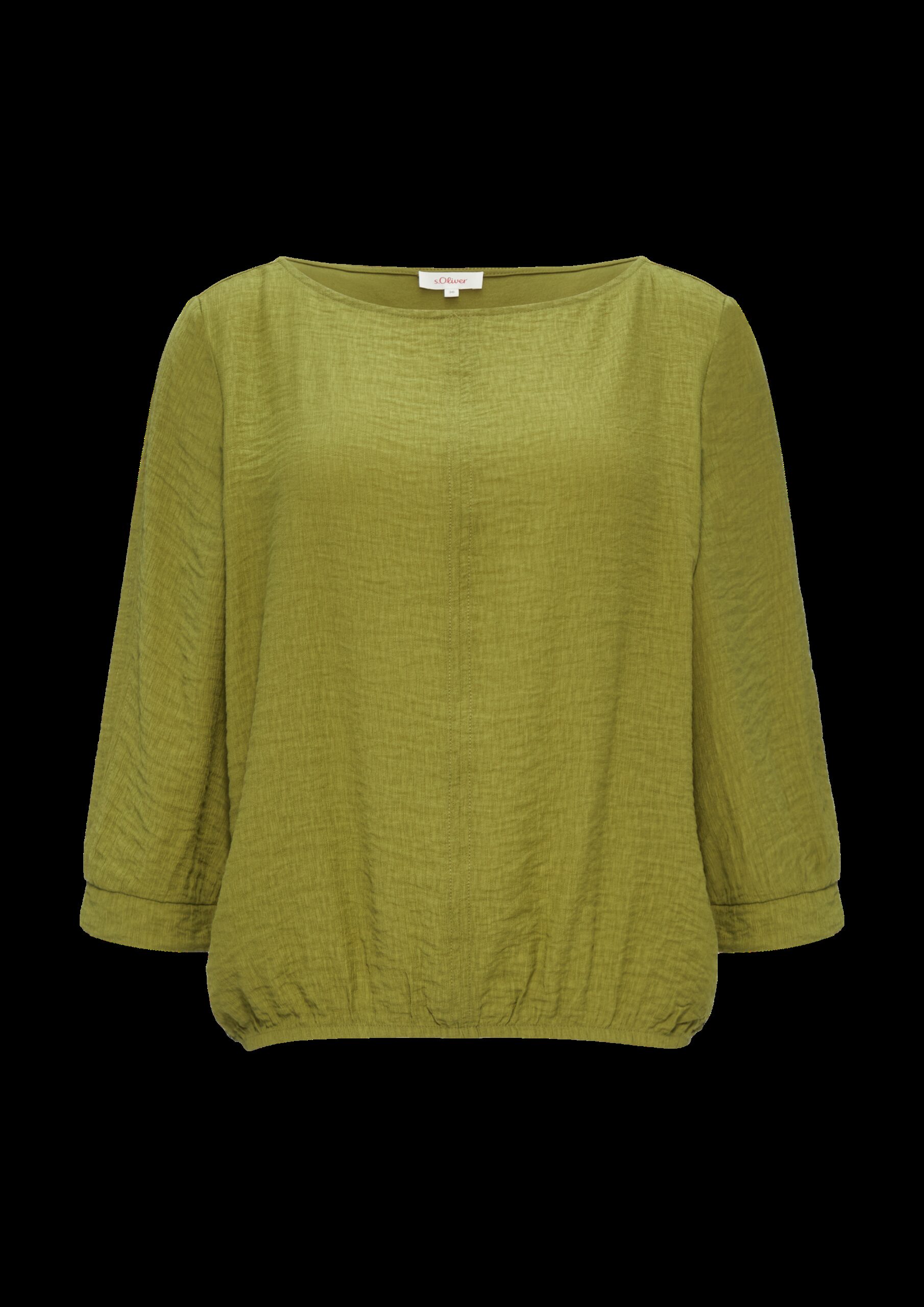 Fabricmix-Shirt im Relaxed Fit mit weitem Ärmel