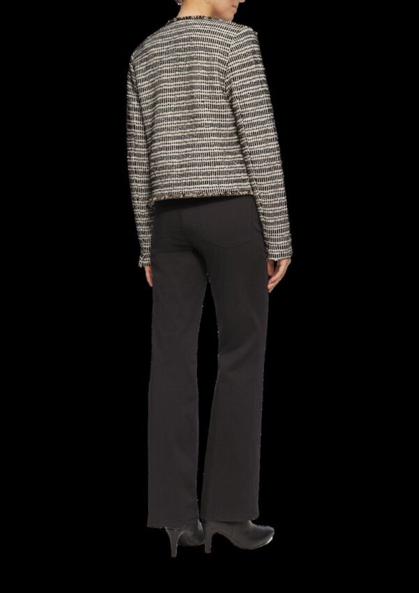 Kurze Jacke in Bouclé-Optik mit Fransenkante