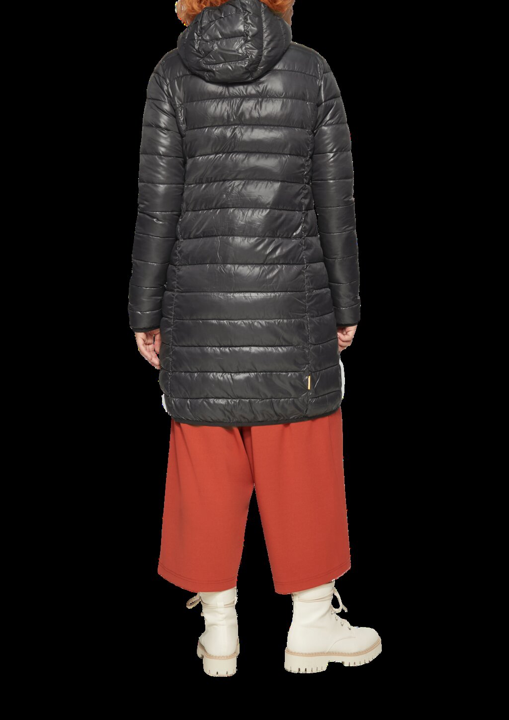 Leichter Steppmantel mit Kapuze